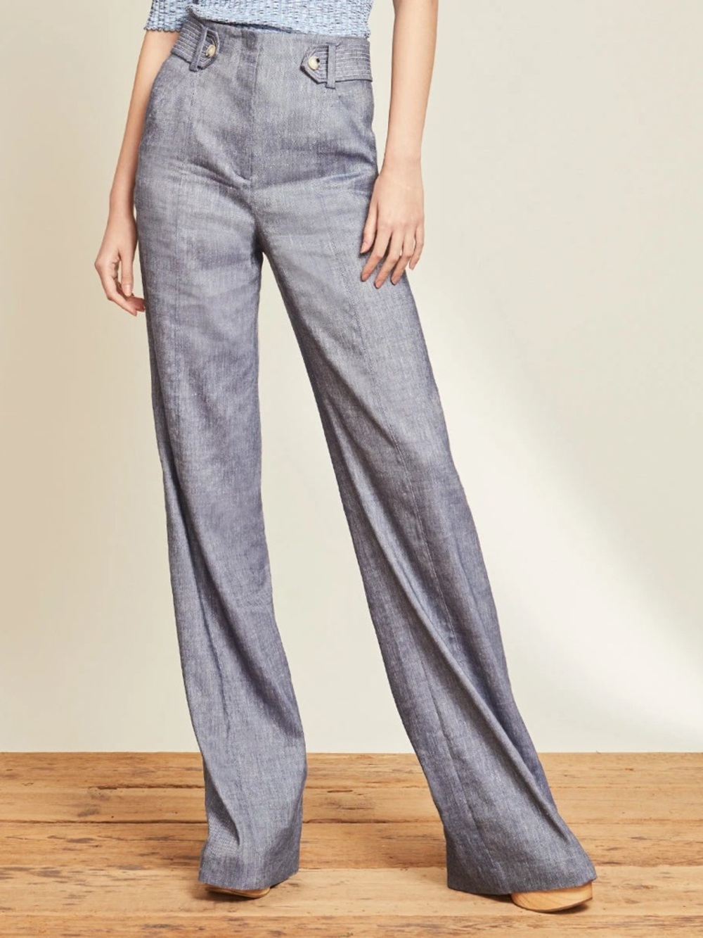 Veronica Beard Sunny Linen Blend Pant 30